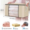 Professional Clothes Comforter Storage Bag Large Capacity Organizer With Reinforced Handle
