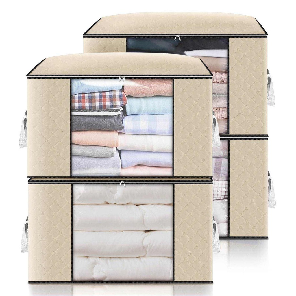 Professional Clothes Comforter Storage Bag Large Capacity Organizer With Reinforced Handle