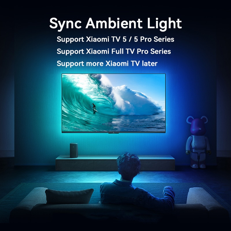 Xiaomi Smart Striplight Pro With Game Light Color Sync With Sound For Interactive Environment With Smart Connections & Control System