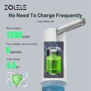 Zolele ZL100 Automatic Folding Water Pump Compatible With Various Type Of Barrels 1200mAh Battery USB Charging - White
