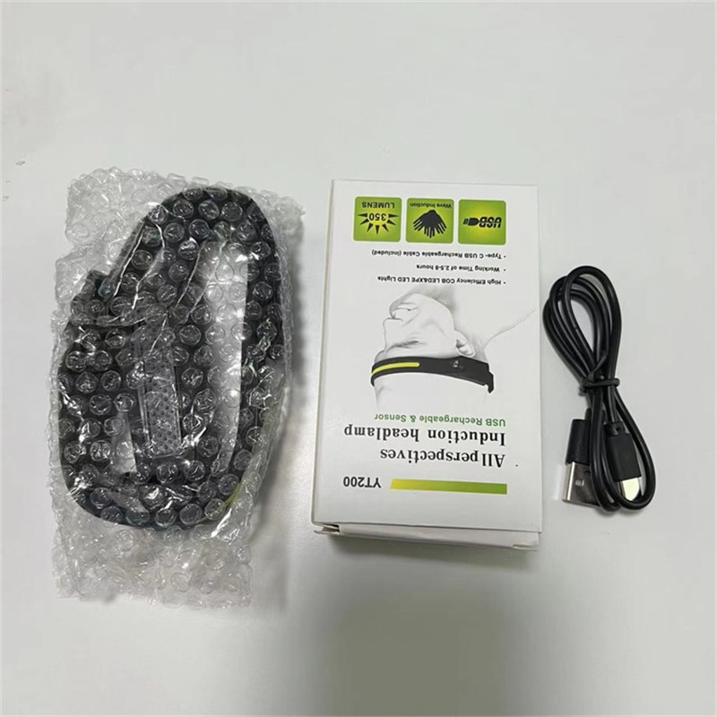 Induction Rechargeable 350 Lumens Headlamp YT200 Usb Rechargeable and Sensor