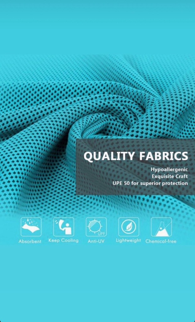 BLUEWHALE Soft Breathable Chilly Microfiber Towel For Yoga , Sport , Running & Gym Usage