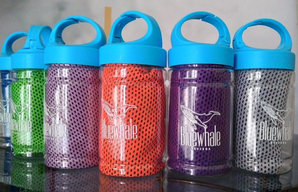 BLUEWHALE Soft Breathable Chilly Microfiber Towel For Yoga , Sport , Running & Gym Usage