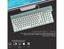 VMAX VIK110 RETRO Wired Multimedia Keyboard for Mac and Windows - Sky Blue