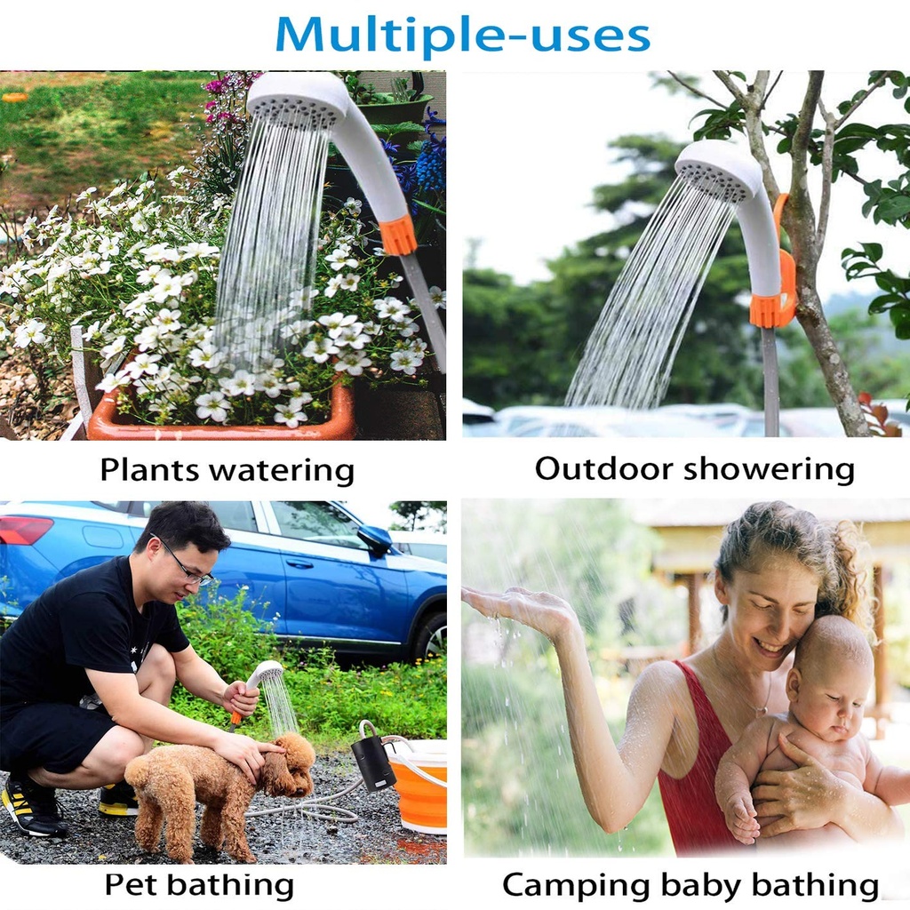 Portable Shower & Bidet Sprayer 12V , Shower Pump for Hiking/Backpacking, Travel, Beach, Pet, Flowering OMEGA KOREA NO-1 | GFS-1314 |