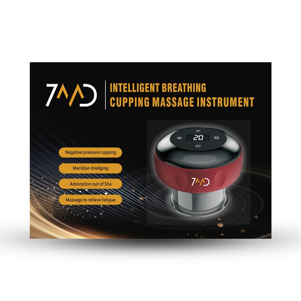 7MD STORE RECHARGEABLE INTELLIGENT BREATHING CUPPING MASSAGE INSTRUMENT