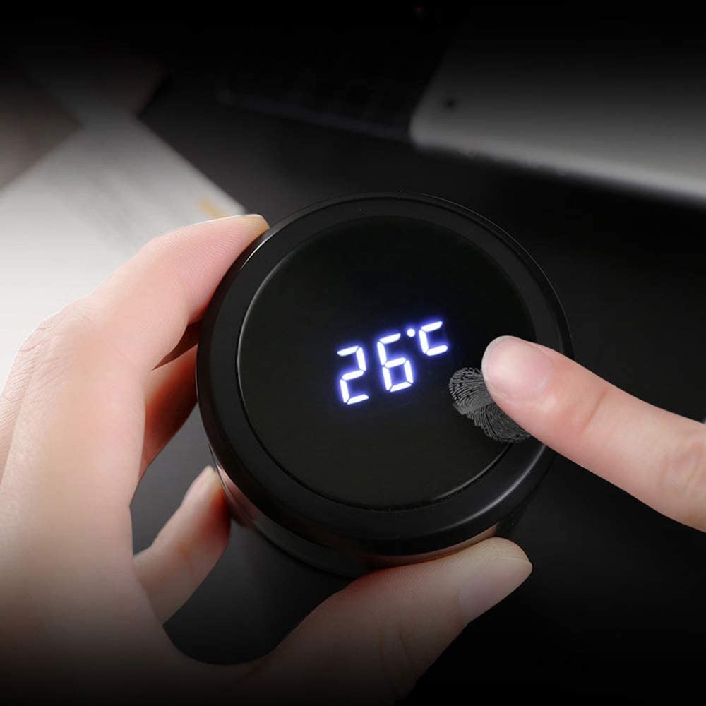 Kkmoon Water Bottle,500ml Vacuum Thermos LED Temperature Display Water Bottle Stainless Steel Double Wall Insulated Cup Intelligent Travel Thermos Cup Coffee Mugs