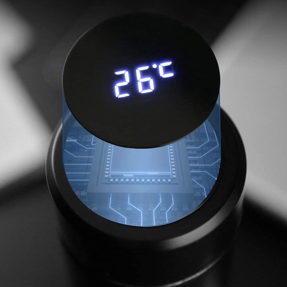 Kkmoon Water Bottle,500ml Vacuum Thermos LED Temperature Display Water Bottle Stainless Steel Double Wall Insulated Cup Intelligent Travel Thermos Cup Coffee Mugs