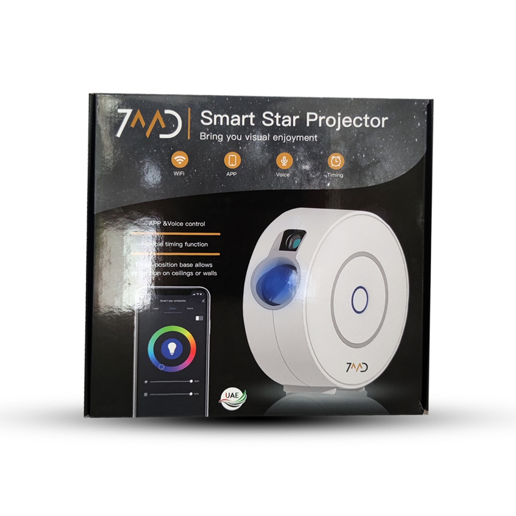 7MD STORE SMART VISUAL ENJOYMENT STAR PROJECTOR WITH APP & VOICE CONTROL & TIMING FUNCTION