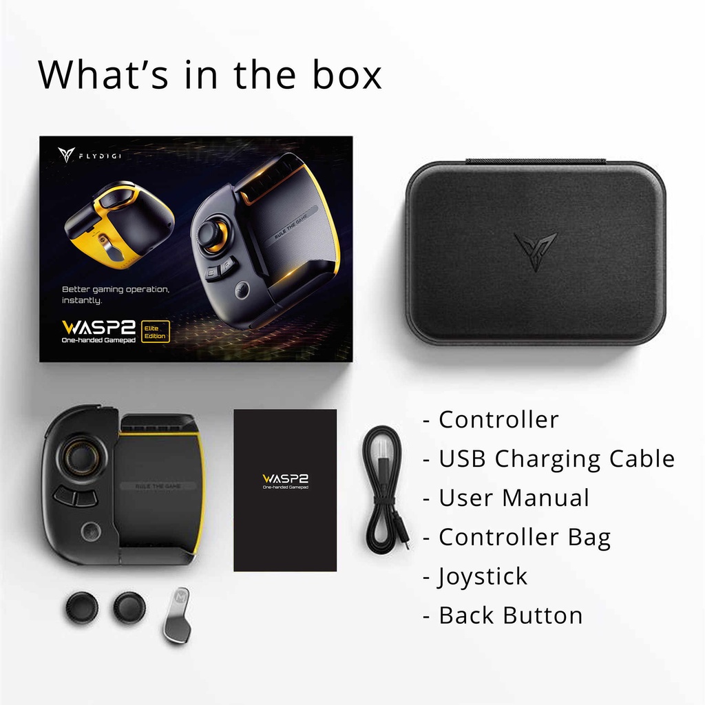 Flydigi Wasp 2 Half Handed gamepad mobile phone pad tablet controller pubg COD mobile IOS/Android Bluetooth controller