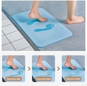 2 In 1 Package Include | Water Absorption Heat-Resistant Non-Slip Diatomite Drying Mat - Blue | + | Xiaomi Doco Electric Long Handle Waterproof Bath Brush |