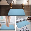 2 In 1 Package Include | Water Absorption Heat-Resistant Non-Slip Diatomite Drying Mat - Blue | + | Xiaomi Doco Electric Long Handle Waterproof Bath Brush |