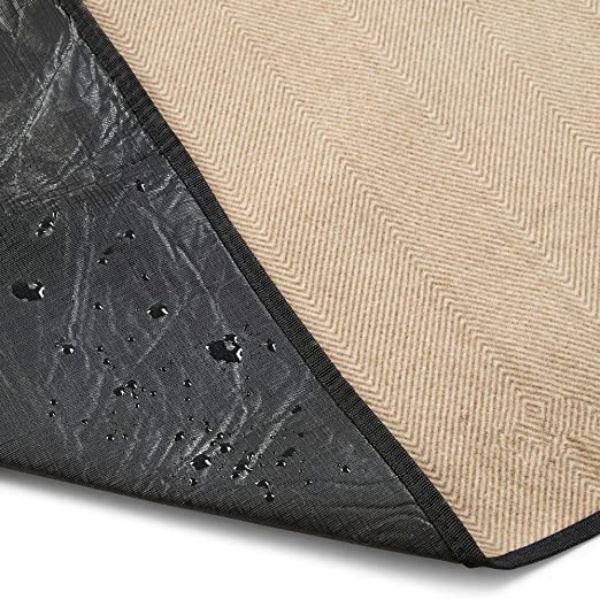 Soft Fleece Portable Camping & Trekking Rug Lined With Waterproof Material With Faux Leather Carrying Handle Picnic mat (2x2 M)