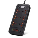7MD STORE 3,000W MULTI-PORT POWER SOCKET & CHARGING STATION 2 METER WIRE LENGHT WITH SMART IQ SAFETY