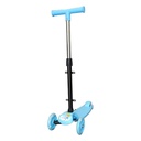 3 Wheel Kick Scooter With LED Flashing Wheels And Adjustable Height Outdoor Ride For Kids - Blue