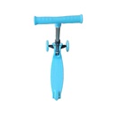 3 Wheel Kick Scooter With LED Flashing Wheels And Adjustable Height Outdoor Ride For Kids - Blue