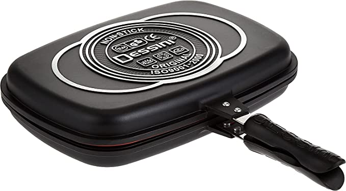 Dessini Double Sided Kitchen Cooking Grill Pan