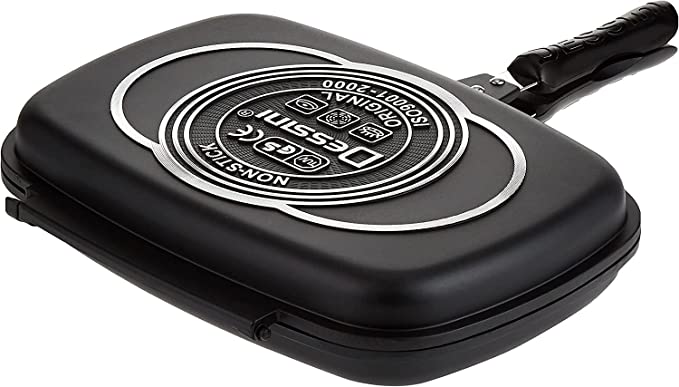 Dessini Double Sided Kitchen Cooking Grill Pan