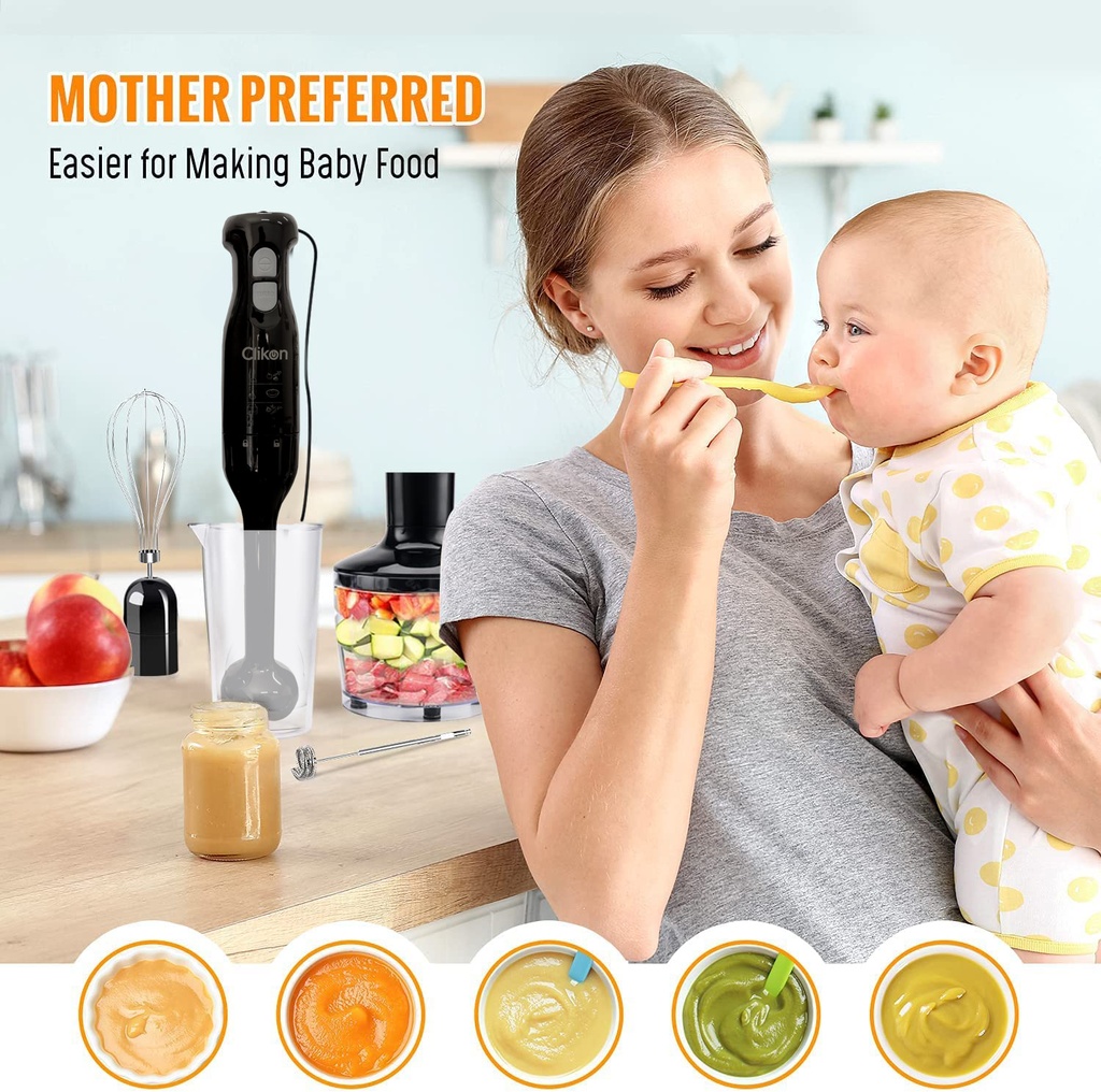 Clikon CK2667 (250 WATTS) Multi-Functional Hand Blender: Powerful Copper Motor, Stainless Steel Blades for Effortless Blending, Chopping and Whisking With |24 Months Warranty|
