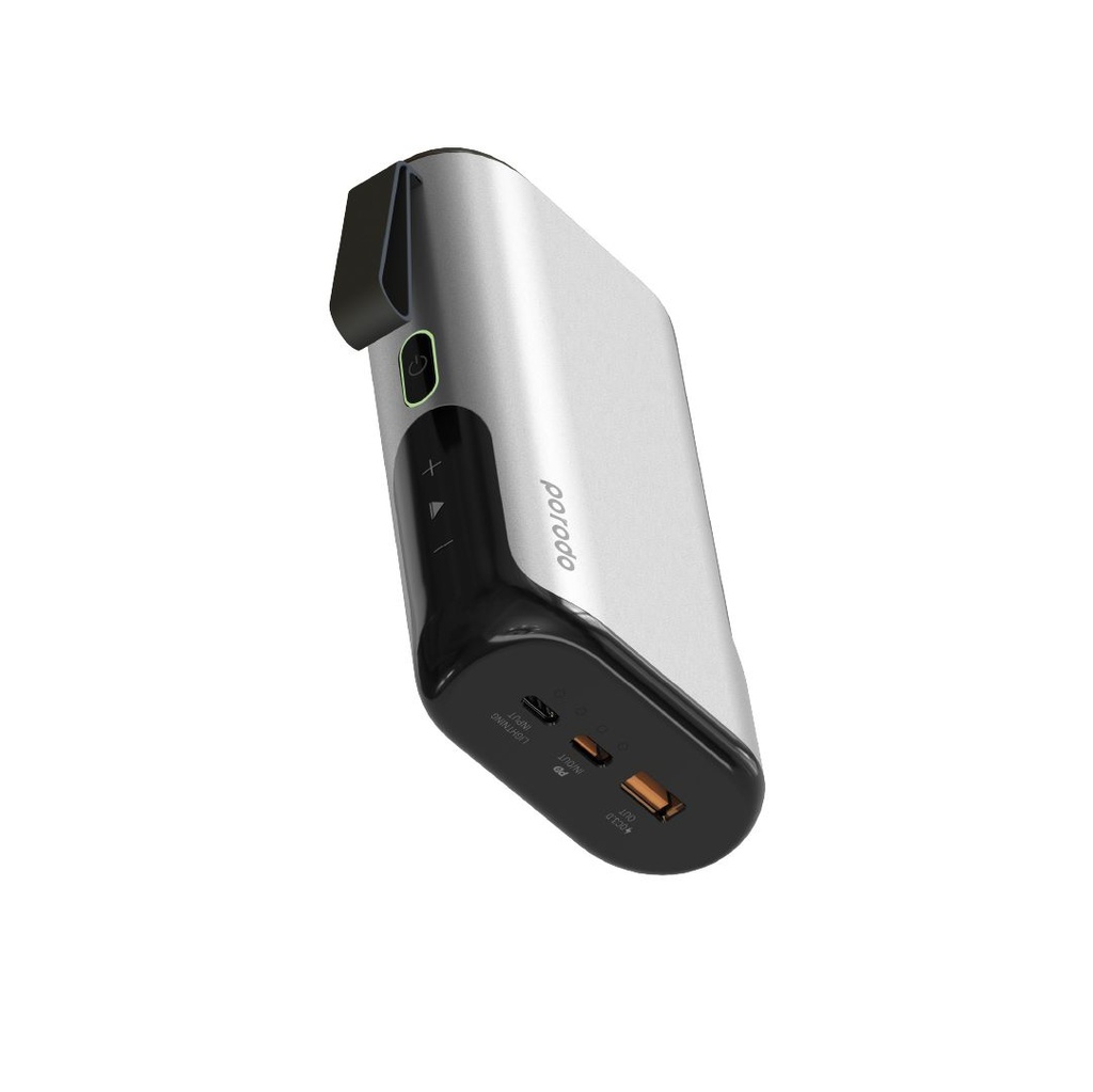 PORODO 3 IN 1 | 10000 mAH POWER BANK | SPEAKER | PHONE HOLDER | TOUCH CONTROL | PD-PBFCH022-SL |