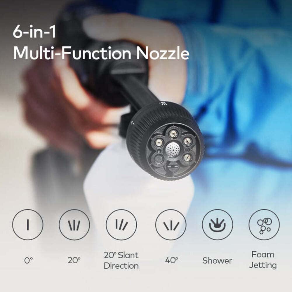 HOTO PORTABLE  MULTIFUNCATIONAL 20V CORDLESS HIGH PRESSURE WASHER | CLEAN YOU CAR / BIKE / PETS / WINDOWS | 4 SPEEDS | QWXCJ001 |