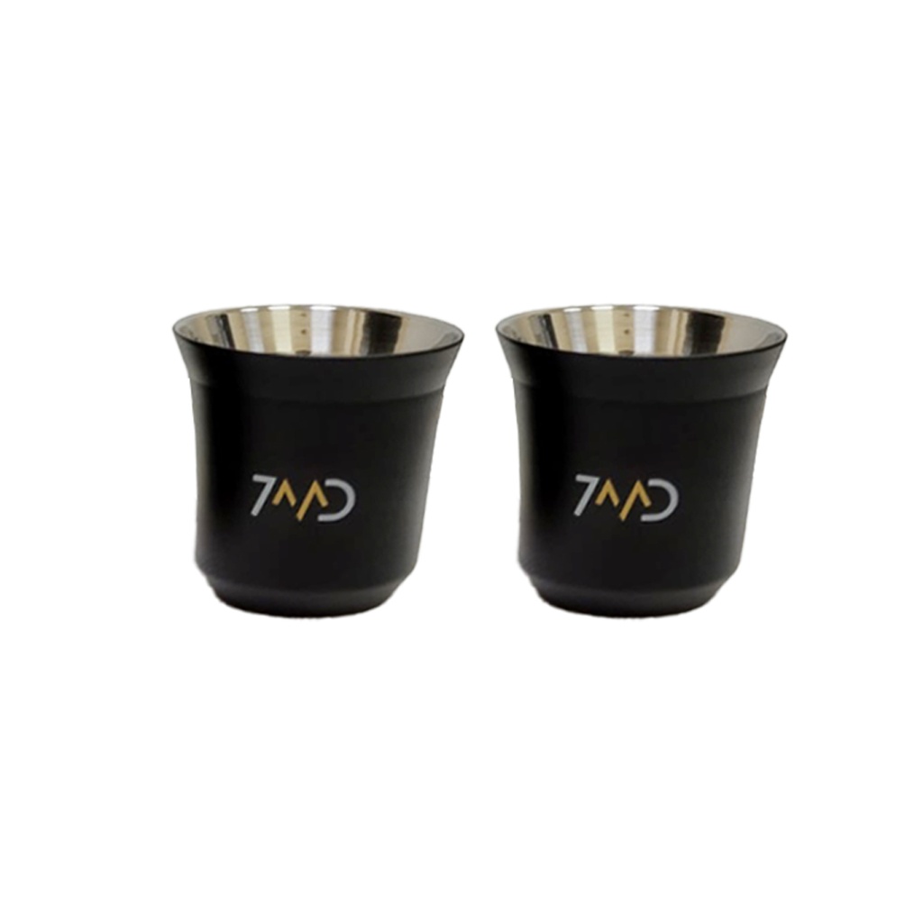 7MD Flask and Two Stainless Steel Cups, Keep Hot & Cold Beverages,  Luxurious Design, Double Wall Insulation | 12 Months Warranty |