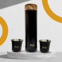 7MD Flask and Two Stainless Steel Cups, Keep Hot & Cold Beverages,  Luxurious Design, Double Wall Insulation | 12 Months Warranty |