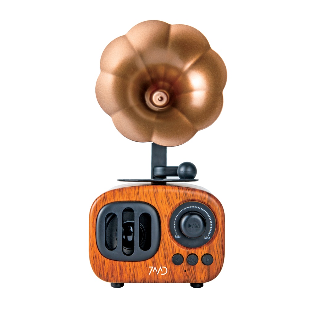 7MD Music Apollo Portable Bluetooth Speaker | Classic Retro Design | Fantastic Sound Quality | 6 Hours Playtime | 10 Meter Connection Range | 5W Power | 2-3 Hours Recharge Time |  12 Months Warranty | B7 |