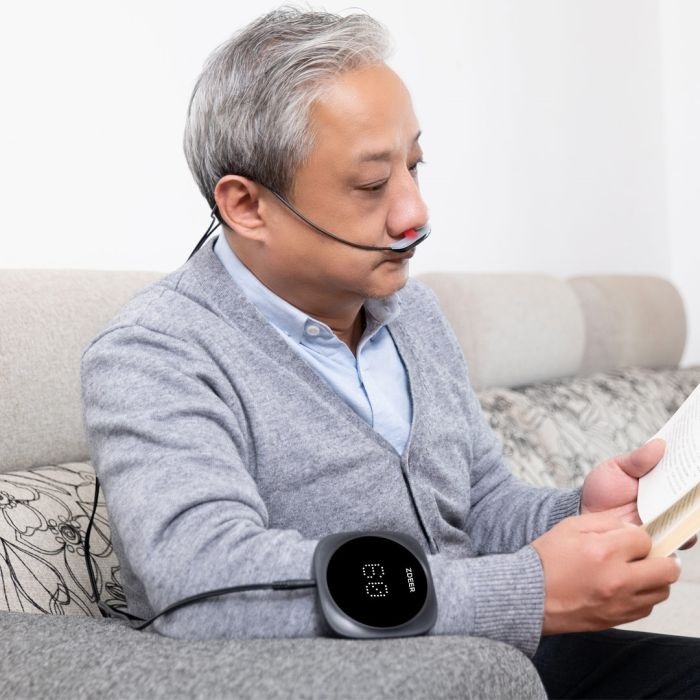 ZDEER Portable Laser Therapy Device Nose | treatment of Pharyngitis and Rhinitis | 3 Level Intensity | Smart Time Control | Type-C Recharge | LED Display | Comfortable Power | ZD-BY7N |