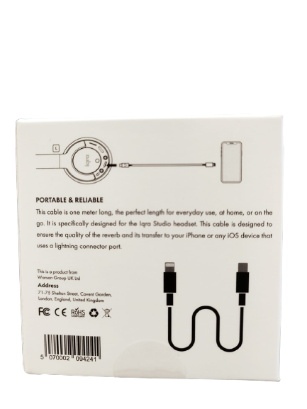 IQRA Studio Type-C to Lightning Data Transfer Cable | Portable & Reliable | 1 Meter Length | Full IOS Compatibility |