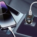 7MD Car Charger | LED Digital Display | Dual Port | Unique Transparent Design | Fast Charging | Safety Protection | Lightweight | Premium Quality | 2 Years Warranty | 7MD-N21 |