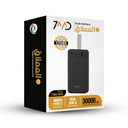 7MD 30000 mAh Power Bank | Dual Port | Multiple Protection | Fast Charging | Premium Quality | 2 Years Warranty | 7MD-N38 |