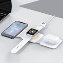 7MD Multi-Functional Wireless Charger | 3 in 1 Charger For Your Phone + Smartwatch + Earphones | Fast Charging | Strong Magnetic | Durable & Reliable | Premium Quality | 2 Years Warranty | 7MD-27 |
