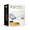7MD Multi-Functional Wireless Charger | 3 in 1 Charger For Your Phone + Smartwatch + Earphones | Fast Charging | Strong Magnetic | Durable & Reliable | Premium Quality | 2 Years Warranty | 7MD-27 |