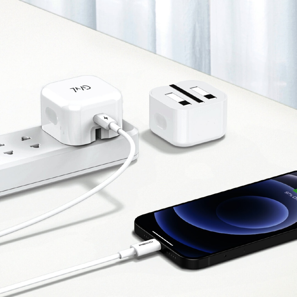 7MD Travel Charger Adapter & USB Cable | Fast Charging | Safety Protection | Wide Compatbility | Fleixble & Durable Cable | Quality Material | 2 Years Warranty | 7MD-03UCL |