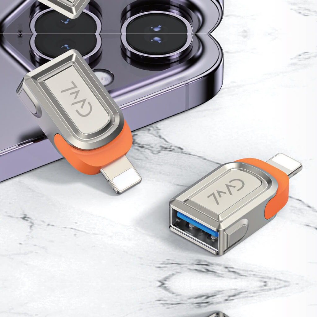 7MD USB3.0 To Lightning Adapter | High-Speed & Stable Data Transfer | OTG Function | Compact & Lightweight | Durable & Reliable | Premium Quality | 7MD-A16L |