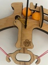 Wooden Ping Pong Bow DIY Assembly Puzzle For Kids | Rubber Band Drive | Enlightenment Puzzle | Non-Toxic Safe Material | 10 Balls Included | Fun & Educational Toy | CH2013 |