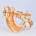 Wooden Ping Pong Gun DIY Assembly Puzzle For Kids | Rubber Band Drive | Enlightenment Puzzle | Non-Toxic Safe Material | 10 Balls Included | Fun & Educational Toy | CH2011 |