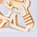 Wooden Ping Pong Gun DIY Assembly Puzzle For Kids | Rubber Band Drive | Enlightenment Puzzle | Non-Toxic Safe Material | 10 Balls Included | Fun & Educational Toy | CH2011 |