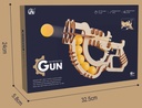 Wooden Ping Pong Gun DIY Assembly Puzzle For Kids | Rubber Band Drive | Enlightenment Puzzle | Non-Toxic Safe Material | 10 Balls Included | Fun & Educational Toy | CH2011 |