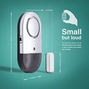 Door & Window Magnetic Sensor Security Alarm | 125 dB Loud Alarm | For Home & Office | Easy & Wireless Instlattion | Modern & Sleek Design | Batteries Included | Ultra-slim Design | Durable Construction | No Electricity Needed |