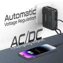 Promate Ultra-compact 20000mAh Fast Charging Power Bank with AC Charger | 27W Apple Power Delivery | 22.5W USB-C Power Delivery | Interchangeable Power Plugs | Universal Compatibility | Multiple Safety | Small & Ultra Compact | Foldable Plug | Built-in Cables | Fast Charging | Premium Quality | 2 Years Warranty | PowerPack-20Pro |