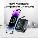 Promate Transparent 15W MagSafe Compatible Wireless Charging Power Bank with AC Charger | 20W Apple PD | 22.5W USB-C PD | Interchangeable Power Plug | QC3.0 Quick Charge | Small & Ultra Compact | Built-in Kickstand | Universal Compatbility | Charge 4 Devices At a Time | Multiple Safety | Premium Quality | 2 Years Warranty | TransMag-20Pro |