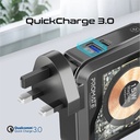Promate Transparent 15W MagSafe Compatible Wireless Charging Power Bank with AC Charger | 20W Apple PD | 22.5W USB-C PD | Interchangeable Power Plug | QC3.0 Quick Charge | Small & Ultra Compact | Built-in Kickstand | Universal Compatbility | Charge 4 Devices At a Time | Multiple Safety | Premium Quality | 2 Years Warranty | TransMag-20Pro |