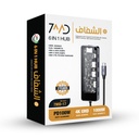 7MD 6 in 1 Extension Hub | HDMI Port | Type-C Charging Port | Type-C Data Port | USB3.0 Port | Unique Transparent Design | Quality Material | Multiple Protection | 12 Months Warranty | 7MD-17 |