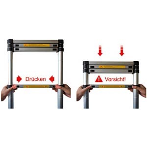 Telescopic A-shaped Ladder | Indoor & Outdoor Use | Anti-Scratch Material | Safe & Reliable | Foldable Design | Adjustable Height | Easy To Move | High Quality Material | MDL-350Z-LW