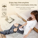 7MD Intelligent Air Compression Leg Massager | Warm Heating | 360 Degree Massage | 3 Intensity Levels | High & Low Temperature | Adjustable Size  | 10 Minutes Default Timer |12 Months Warranty |