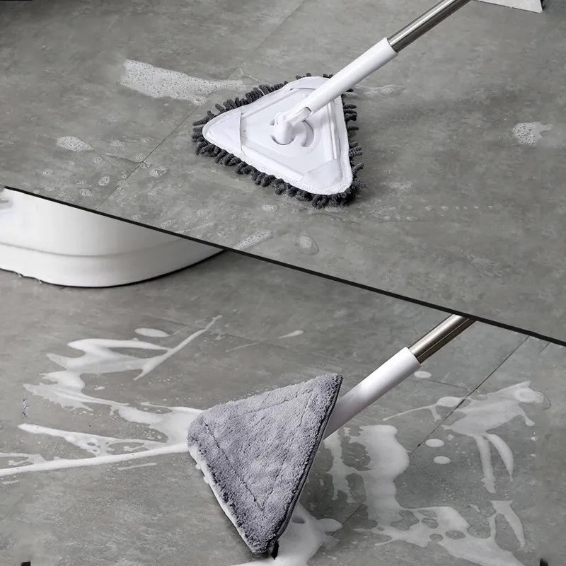 Multifunction Triangle Dust Mop Household Window Wiper | Adjustable Length | Wet & Dry Use | Non-Slip Handle | 360 Degree Rotation | Comfortable & Effective Cleaning |