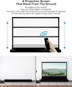 Projector Screen 100” Inch Display, Electric Auto Rising Floor Screen,160 Degree View,4K / 8K Visual Feast,3D Sound, Space-Saving Design,Easy To Assemble, Premium Quality