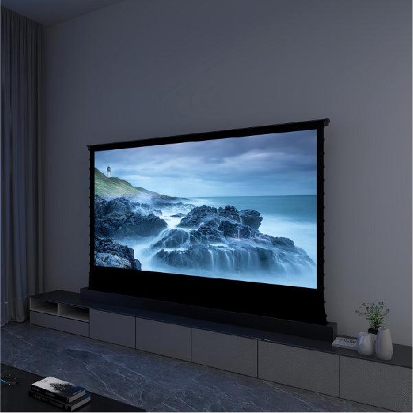 Projector Screen 100” Inch Display, Electric Auto Rising Floor Screen,160 Degree View,4K / 8K Visual Feast,3D Sound, Space-Saving Design,Easy To Assemble, Premium Quality